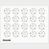 Sticker Rond Jungle Safari Giraffe Palm Baby shower Favoriser (Feuille)
