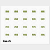 Sticker Rond Junglist Green (Feuille)