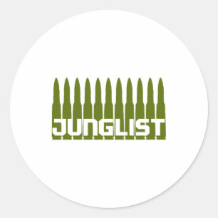 Sticker Rond Junglist Green