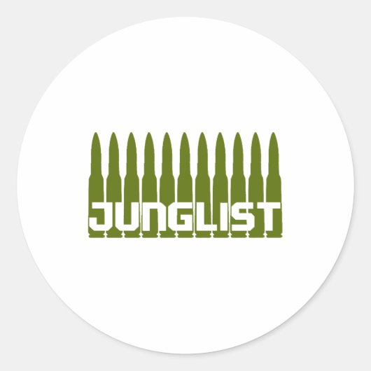 Sticker Rond Junglist Green (Devant)