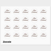 Sticker Rond Junior Bridesmaid Classy Browns (Feuille)