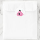 Sticker Rond Jupe de caniche rose (Sac)