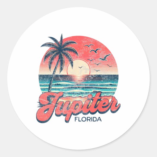 Sticker Rond Jupiter Florida _1  (Devant)