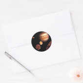 Sticker Rond Jupiter Galilean Moons Space & Astronomy Cadeaux (Enveloppe)