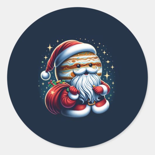 Sticker Rond Jupiter Jolly Old St. Nick Santa Claus Astrologie (Devant)