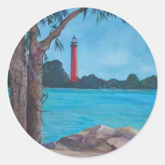 Sticker Rond Jupiter Lighthouse (Devant)