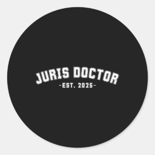 Sticker Rond Juris Doctor Est 2025 Avocat étudiant de Faculté d
