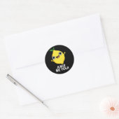 Sticker Rond Jus Be You Drôle Positif Citron Pun Dark BG (Enveloppe)