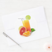 Sticker Rond Jus d'agrumes mélangés (Enveloppe)