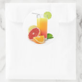 Sticker Rond Jus d'agrumes mélangés (Sac)
