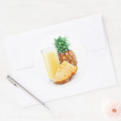 Sticker Rond Jus d'ananas (Enveloppe)