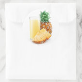 Sticker Rond Jus d'ananas (Sac)
