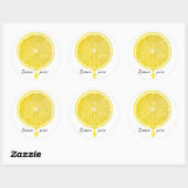 Sticker Rond Jus de citron (Feuille)