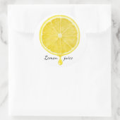 Sticker Rond Jus de citron (Sac)