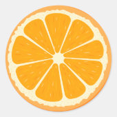 Sticker Rond Jus de citron frais orange (Devant)