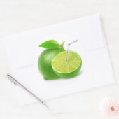 Sticker Rond Jus de citron vert naturel (Enveloppe)
