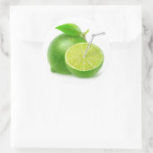 Sticker Rond Jus de citron vert naturel (Sac)