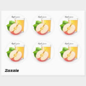 Sticker Rond Jus de pomme (Feuille)