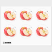 Sticker Rond Jus de pomme naturel (Feuille)