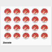 Sticker Rond Jus de tomate fait maison modifiable avec tomate r (Feuille)