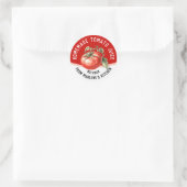 Sticker Rond Jus de tomate fait maison modifiable avec tomate r (Sac)