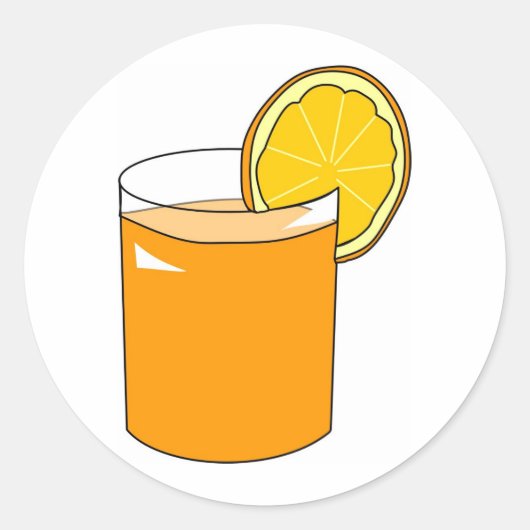Sticker Rond Jus d'orange (Devant)