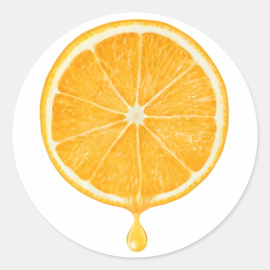 Sticker Rond Jus d'orange (Devant)