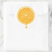 Sticker Rond Jus d'orange (Sac)