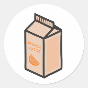 Sticker Rond Jus d'orange