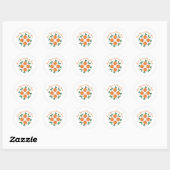 Sticker Rond Jus d'orange (Feuille)