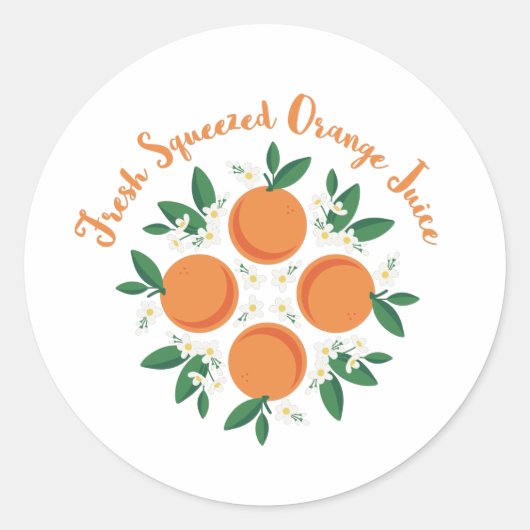 Sticker Rond Jus d'orange (Devant)
