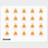Sticker Rond Jus d'orange frais (Feuille)