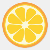 Sticker Rond Jus sucré Orange Tropical Agrumes tranche (Devant)