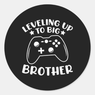 Sticker Rond Jusqu'À Big Brother Contrôleur De Jeux Vidéo Gamer