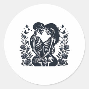 Sticker Rond Jusqu'à ce que la mort nous – Conception gothique