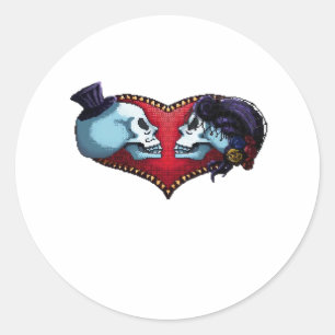Sticker Rond Jusqu'à ce que la mort nous sépare. Classique