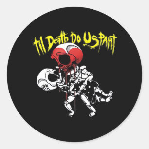 Sticker Rond Jusqu'à ce que la mort nous sépare – Couple de squ