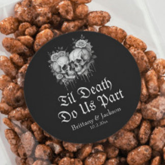 Sticker Rond Jusqu'à ce que la mort nous sépare Mariage