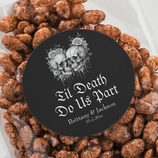 Sticker Rond Jusqu'à ce que la mort nous sépare Mariage