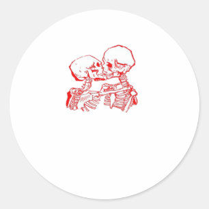Sticker Rond Jusqu'à ce que la mort nous sépare (Rouge Transpar