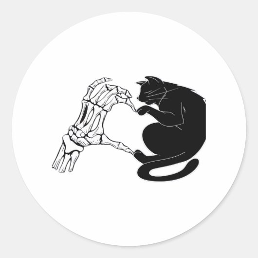 Sticker Rond Jusqu'à ce que les chats nous séparent Classique (Devant)