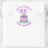 Sticker Rond Jusqu'à et de l'anniversaire (Sac)