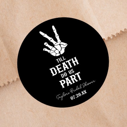 Sticker Rond Jusqu'à la mort Faisons-nous partie Fête des marié