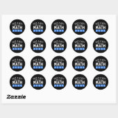 Sticker Rond Just a boy who loves math algebra funny mathematic (Feuille)