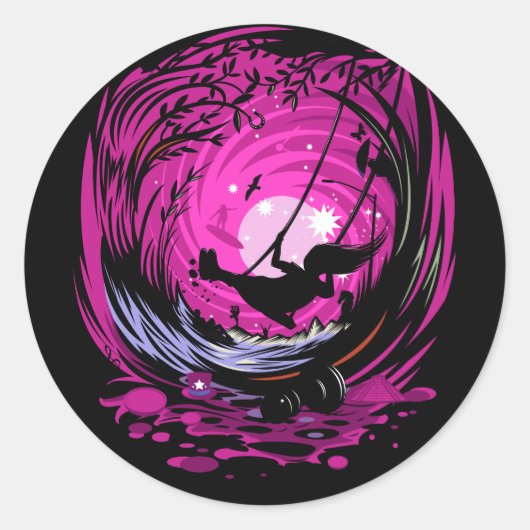 Sticker Rond Just A Dream (Devant)