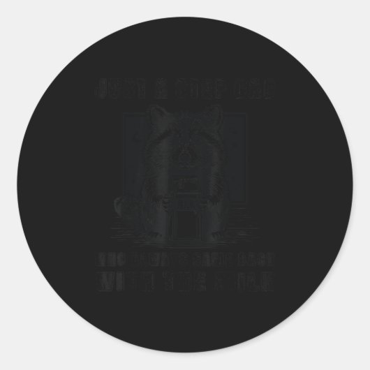 Sticker Rond Just A Step Dad Who Always Came Back With The Milk (Devant)