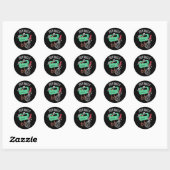 Sticker Rond Just Beat It Funny Baking Pun Dark BG (Feuille)