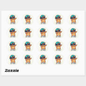 Sticker Rond Just Chillin' - Cool Dab Bear (Feuille)