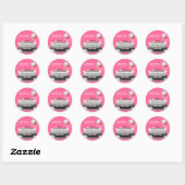 Sticker Rond Just Married (personnalisable) (Feuille)