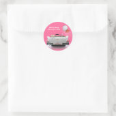 Sticker Rond Just Married (personnalisable) (Sac)